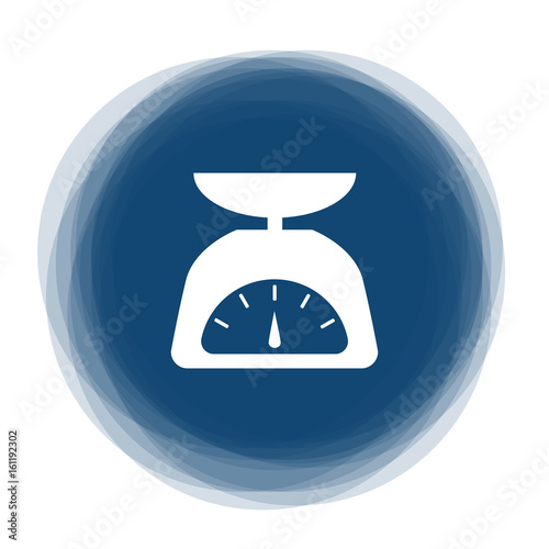 Abstract round button - kitchen scale