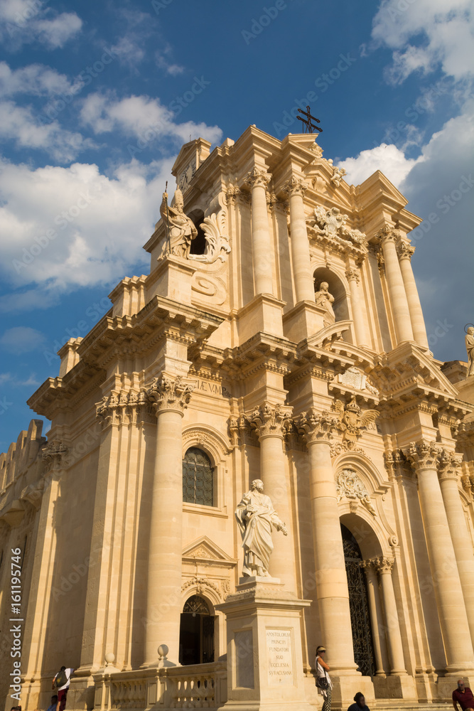 Siracusa, Sicily, Italy- Duomo di Siracusa/ The Cathedral of Syracuse: The ancient Duomo di Siracusa in baroque style.