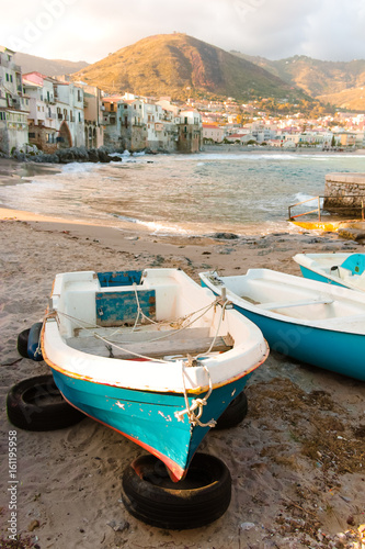 Touristic and vacation pearl of Sicily, small town of Cefalu, Sicily, south Italy