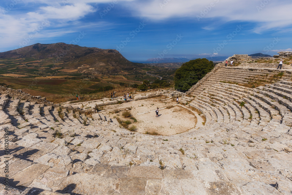 Historical Landscape of Segesta, famous for the temple and theater