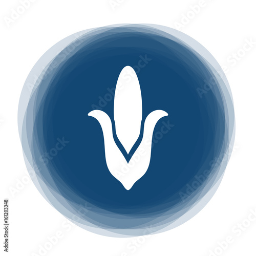 Abstract round button - corncob