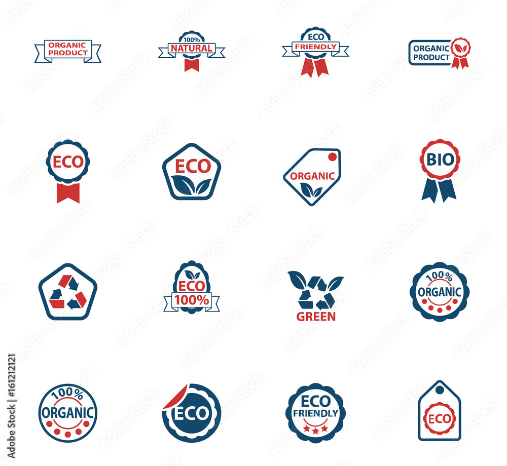 eco label icon set eco label icon set