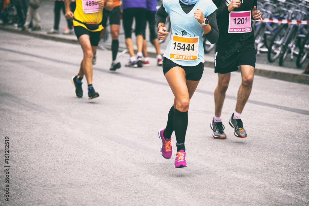 Fototapeta premium Marathon Läufer