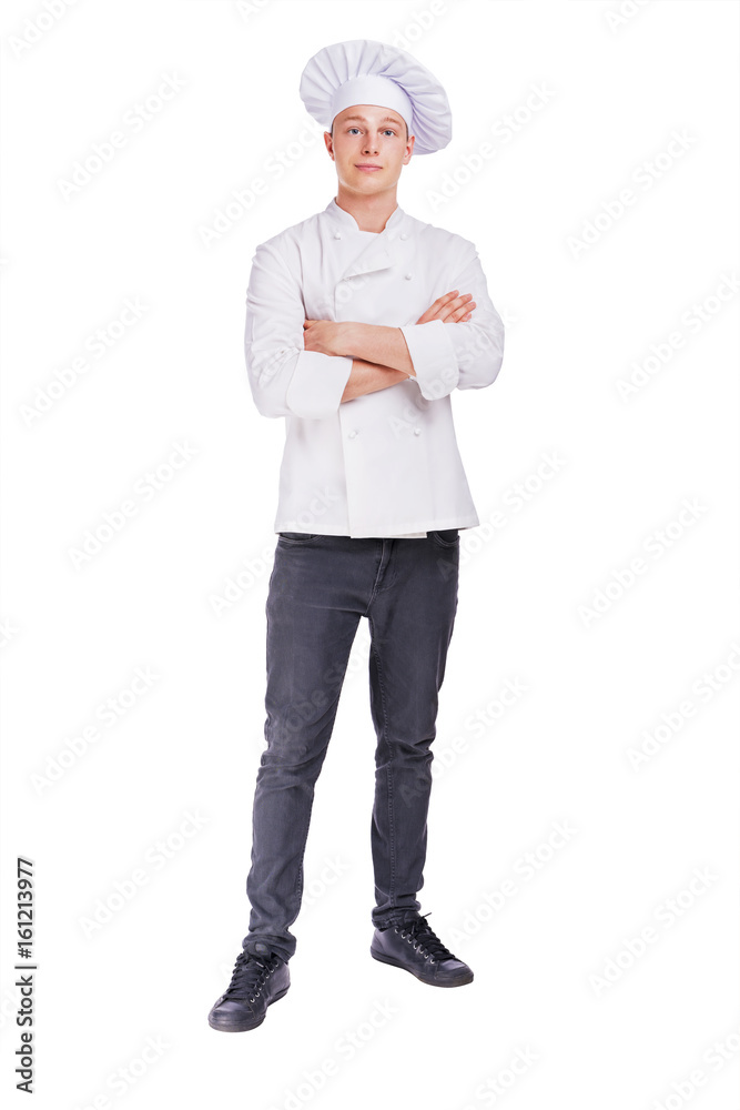 Chef isolated on white, standing Chef isolated on white, standing
