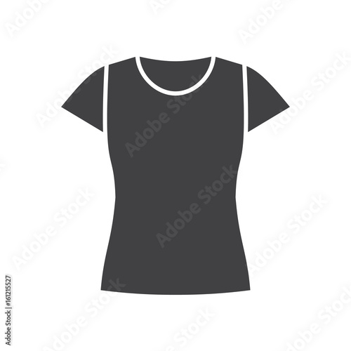 Women's t-shirt glyph icon © bsd studio