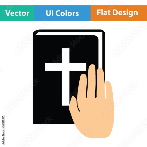 Hand on Bible icon
