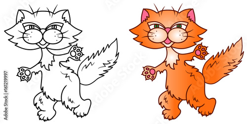 Catzilla – funny red-headed cat cartoon