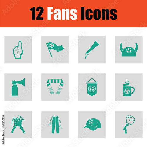Fans icon set