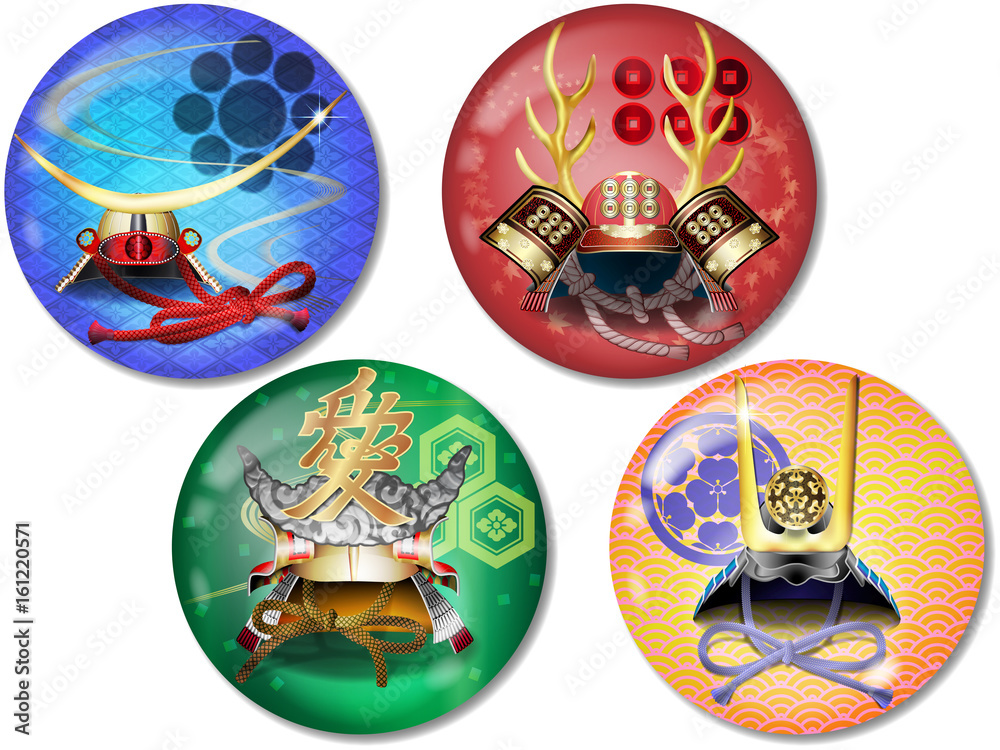 戦国武将の兜 その２ Stock Vector Adobe Stock