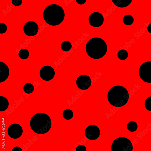Schilderij op canvas Ladybug pattern; Seamless vector