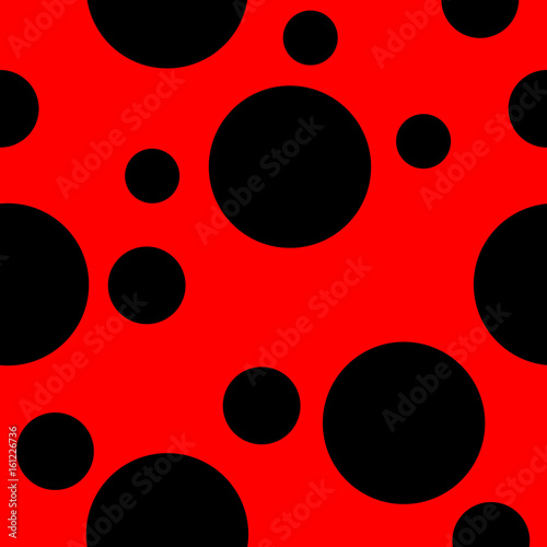 Red background with black spots