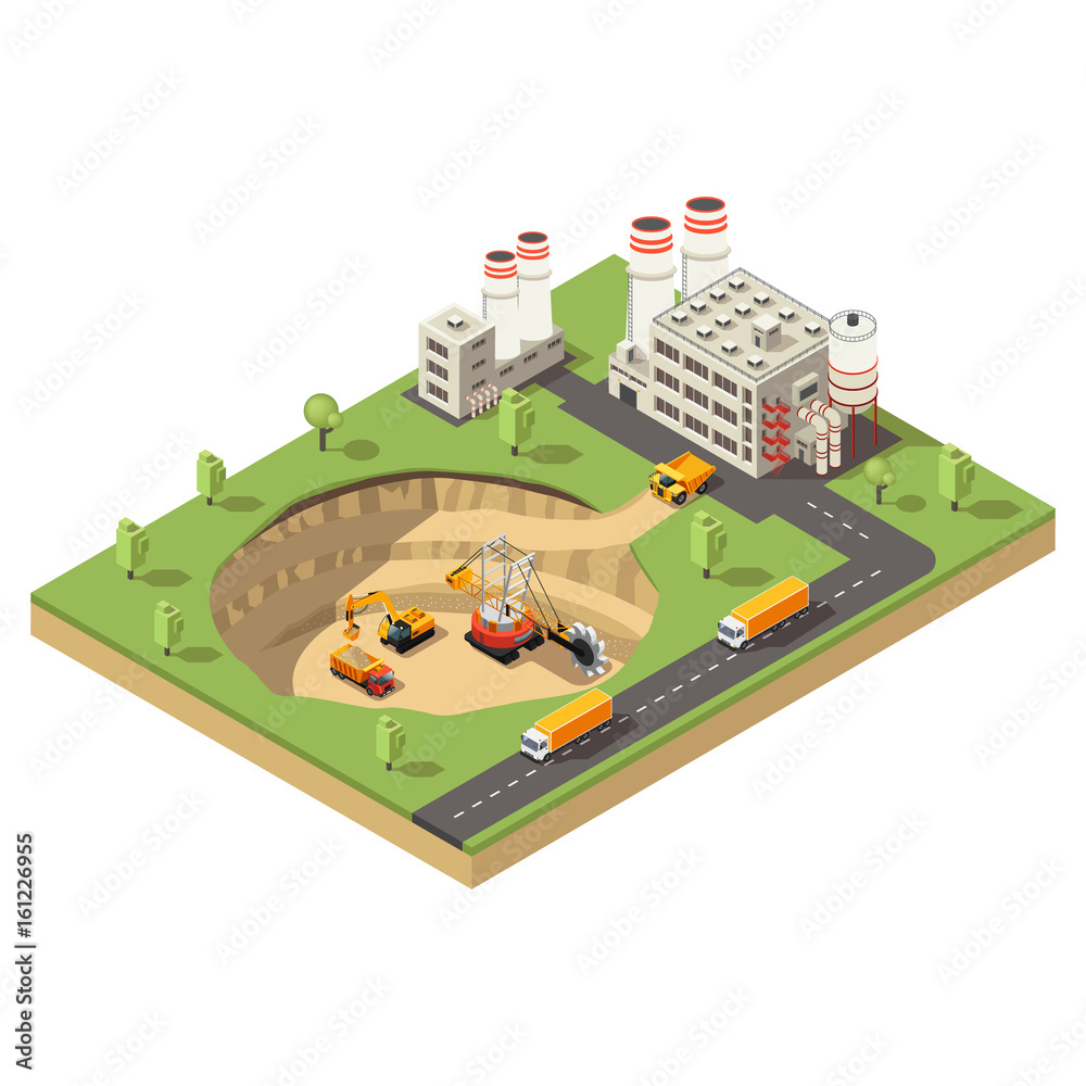 Isometric Mining Industry Template