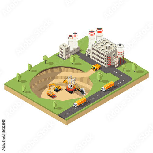 Isometric Mining Industry Template