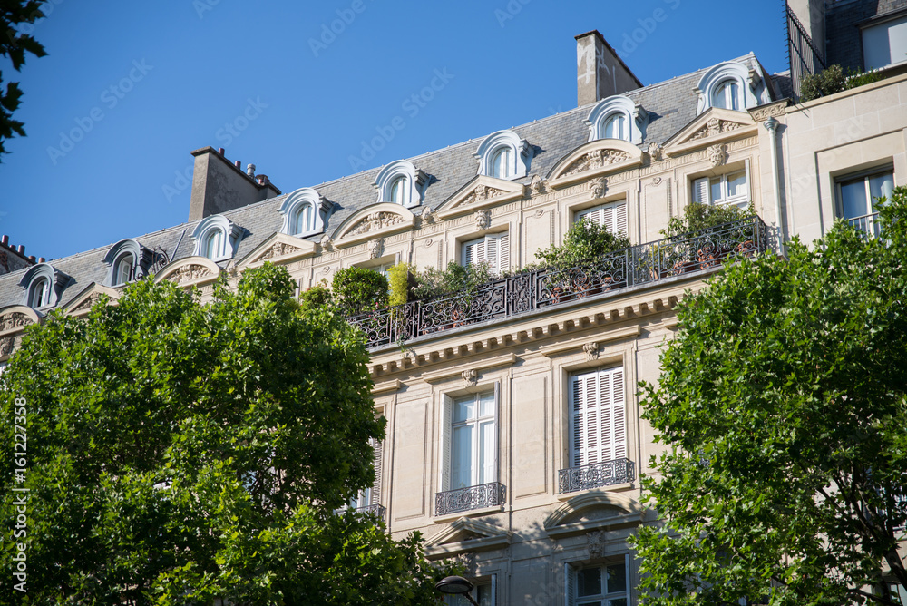 Paris, building, typical facade in the parc Monceau Paris, building, typical facade in the parc Monceau