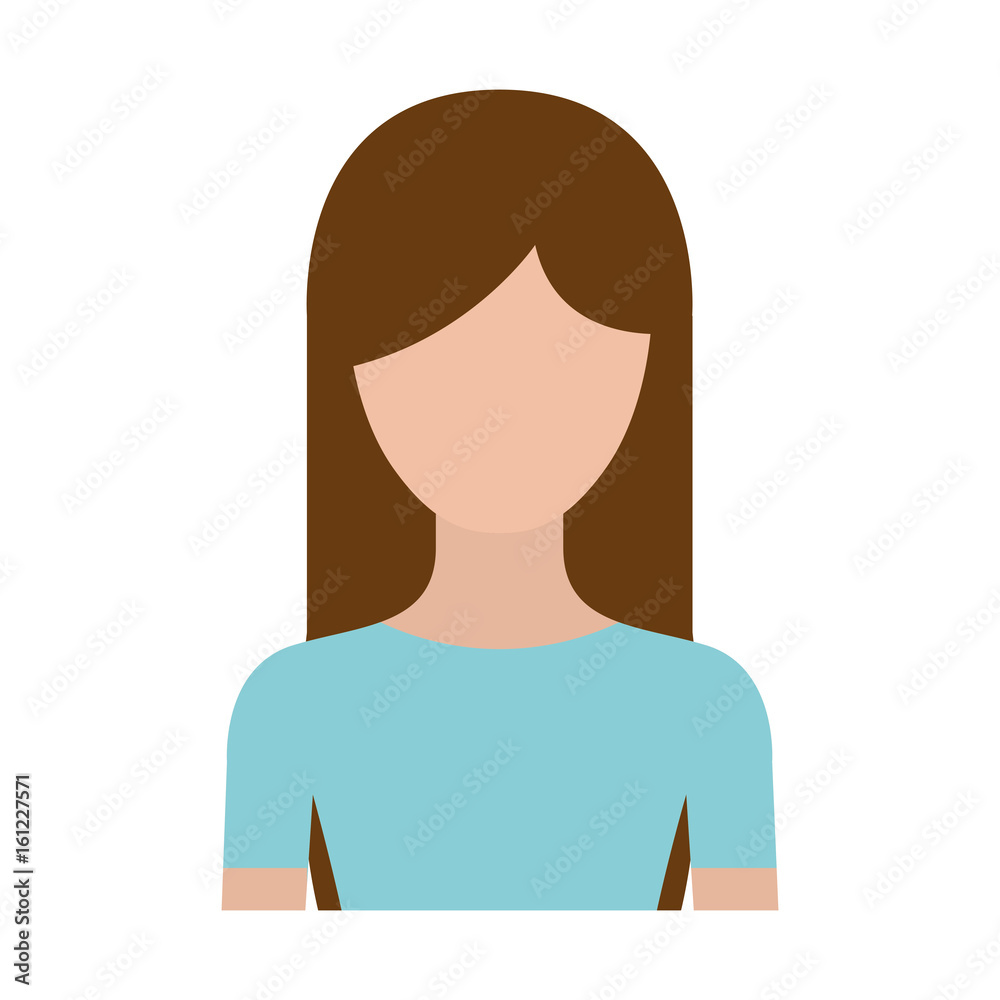 colorful silhouette faceless half body woman with long hairstyle vector illustration colorful silhouette faceless half body woman with long hairstyle vector illustration