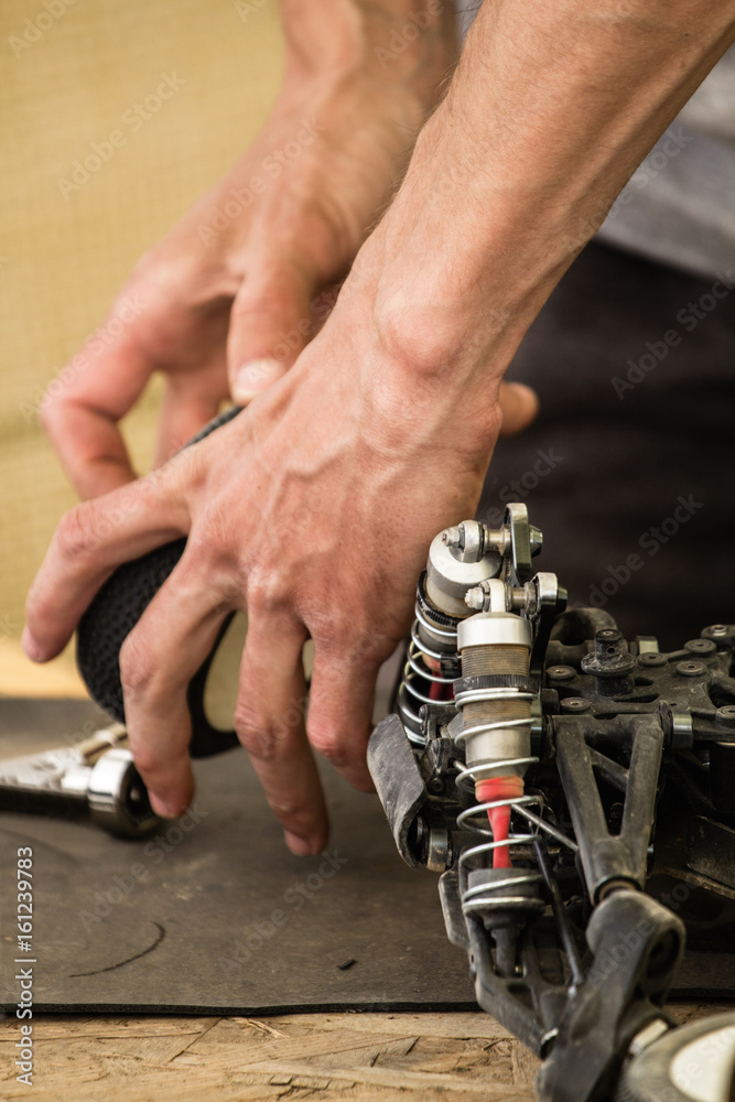Maintenance of radio-controlled model of the car in a break between competitions Maintenance of radio-controlled model of the car in a break between competitions