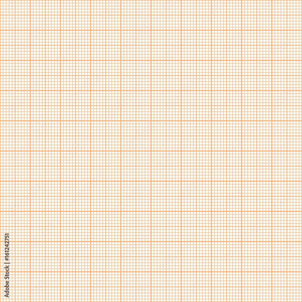 Vector orange metric graph paper seamless pattern Vector orange metric graph paper seamless pattern