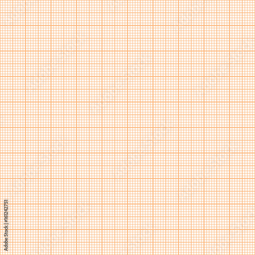 Vector orange metric graph paper seamless pattern