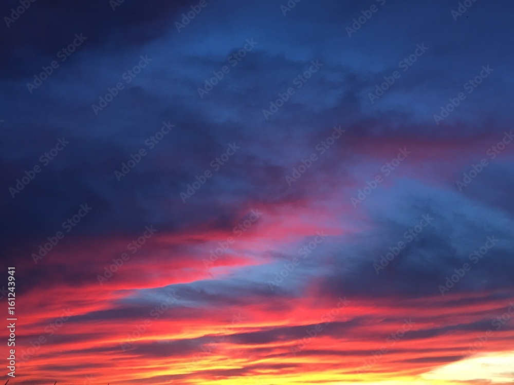 Naklejka premium Blue Orange Sunset