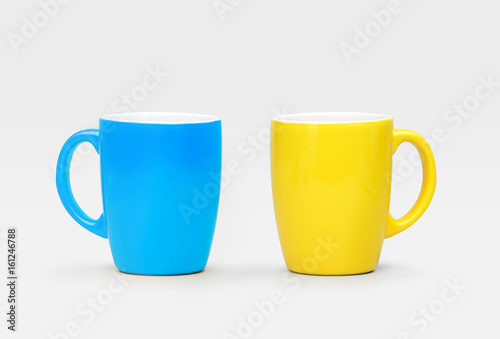 Bol mugs bleu et jaune