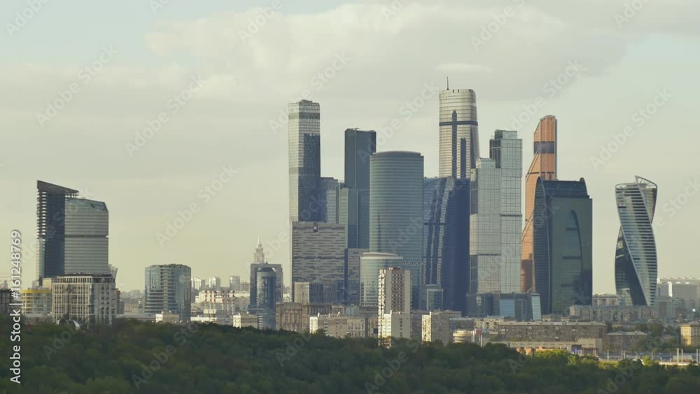 Panorama of Moscow City from sparrow mountains. Panorama of Moscow City from sparrow mountains.