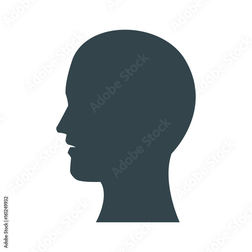 silhouette profile head human man male