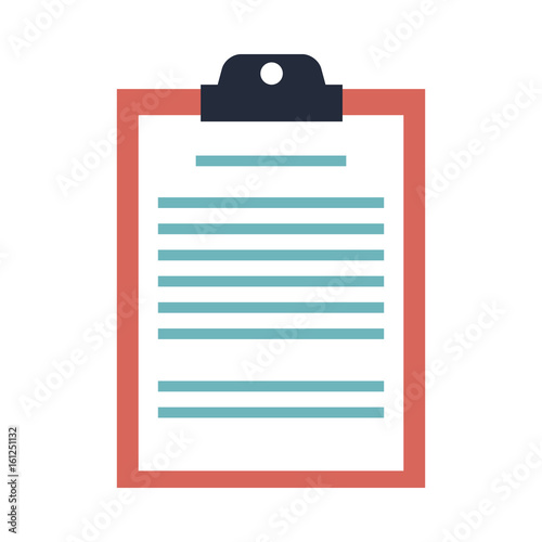 clipboard board document office list business vector illustration