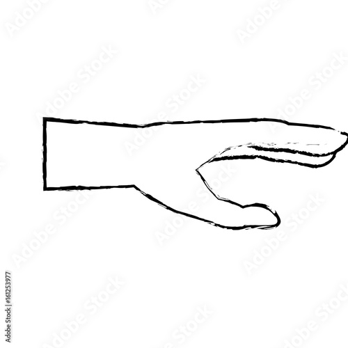 open taking man hand gesture icon vector illustration