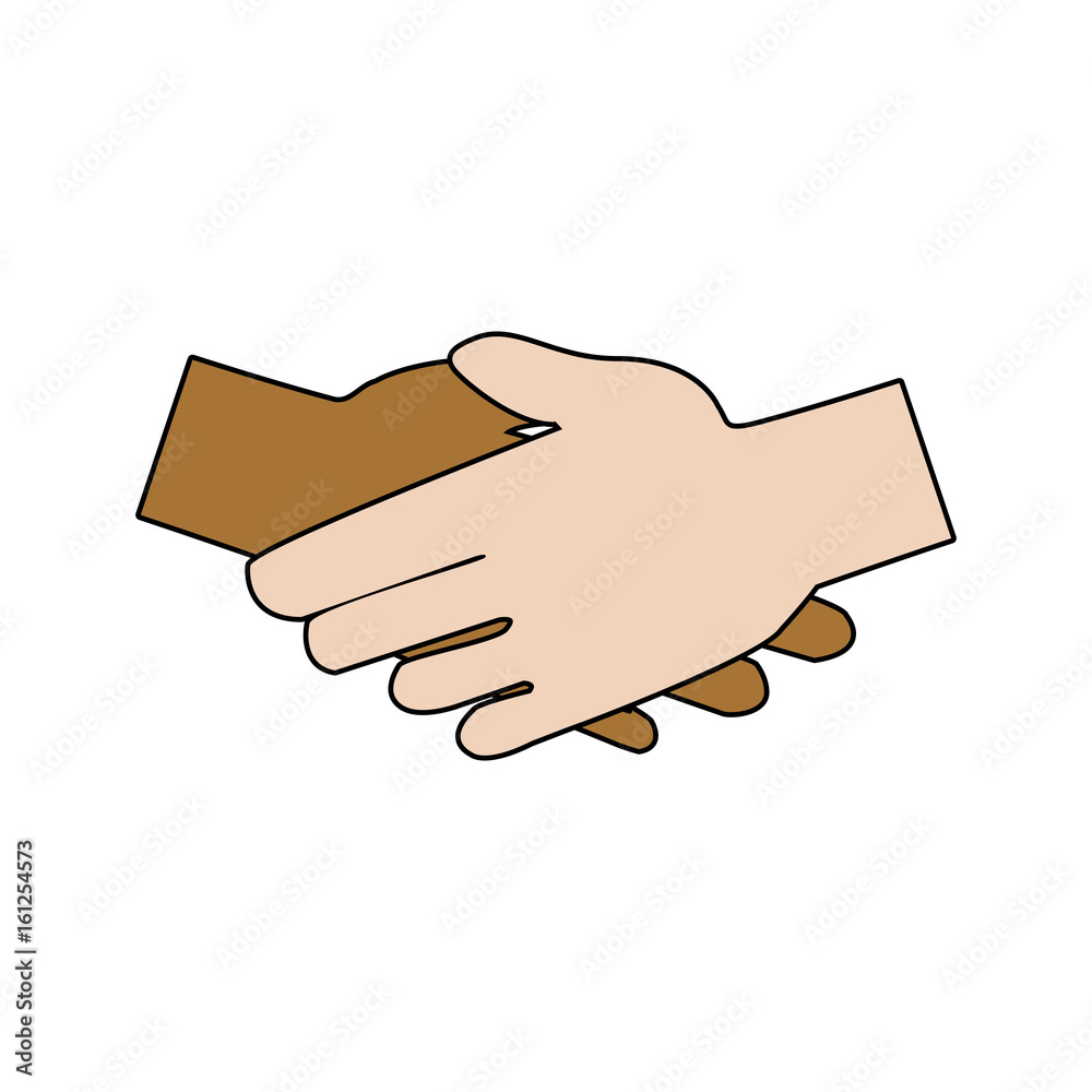 help concept represented by hand shake icon vector illustration