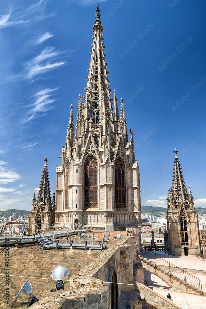 View from Barcelona cathedral, Spain