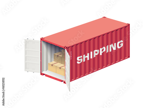 Shipping container open