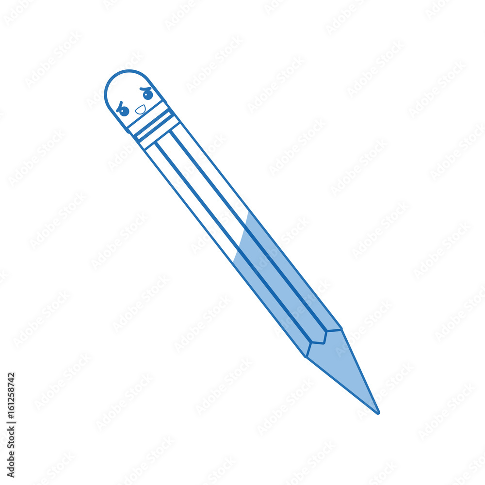 kawaii wooden pencil idea creativity supply school vector illustration kawaii wooden pencil idea creativity supply school vector illustration