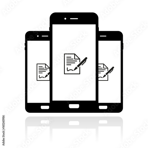Smartphone Banner - Unterschrift - Unterschreiben - Vertrag