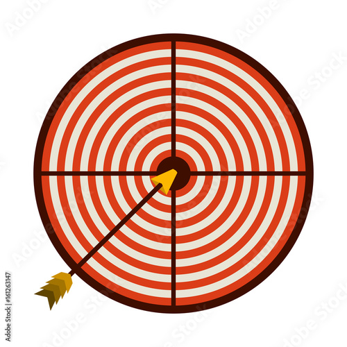 white background with colorful graphic of arrow on target vector illustration