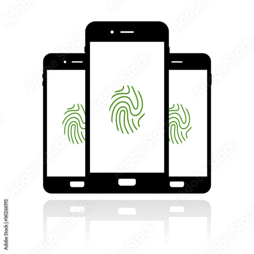 Smartphone Banner - Fingerabdruck - Scanner