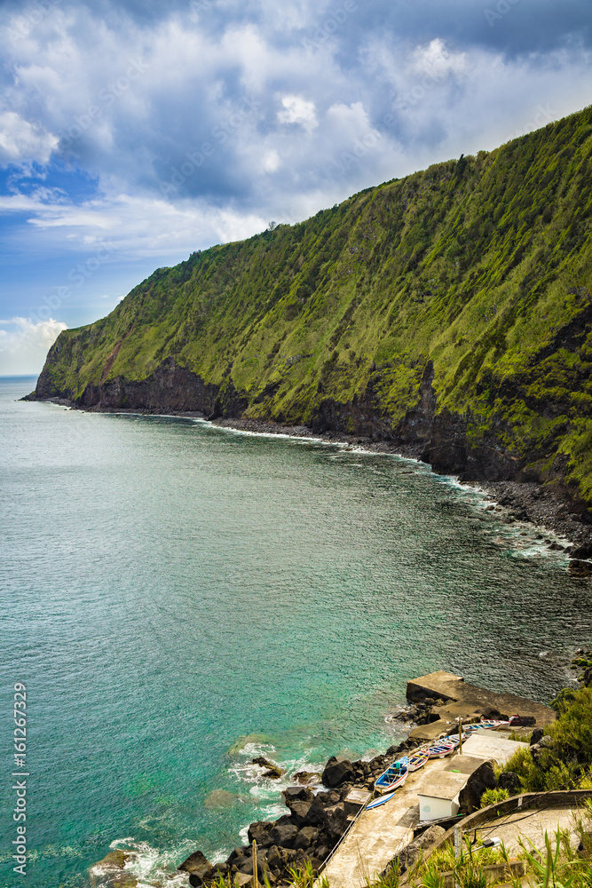Coast and cliffs near Nordeste on the island of Sao Miguel