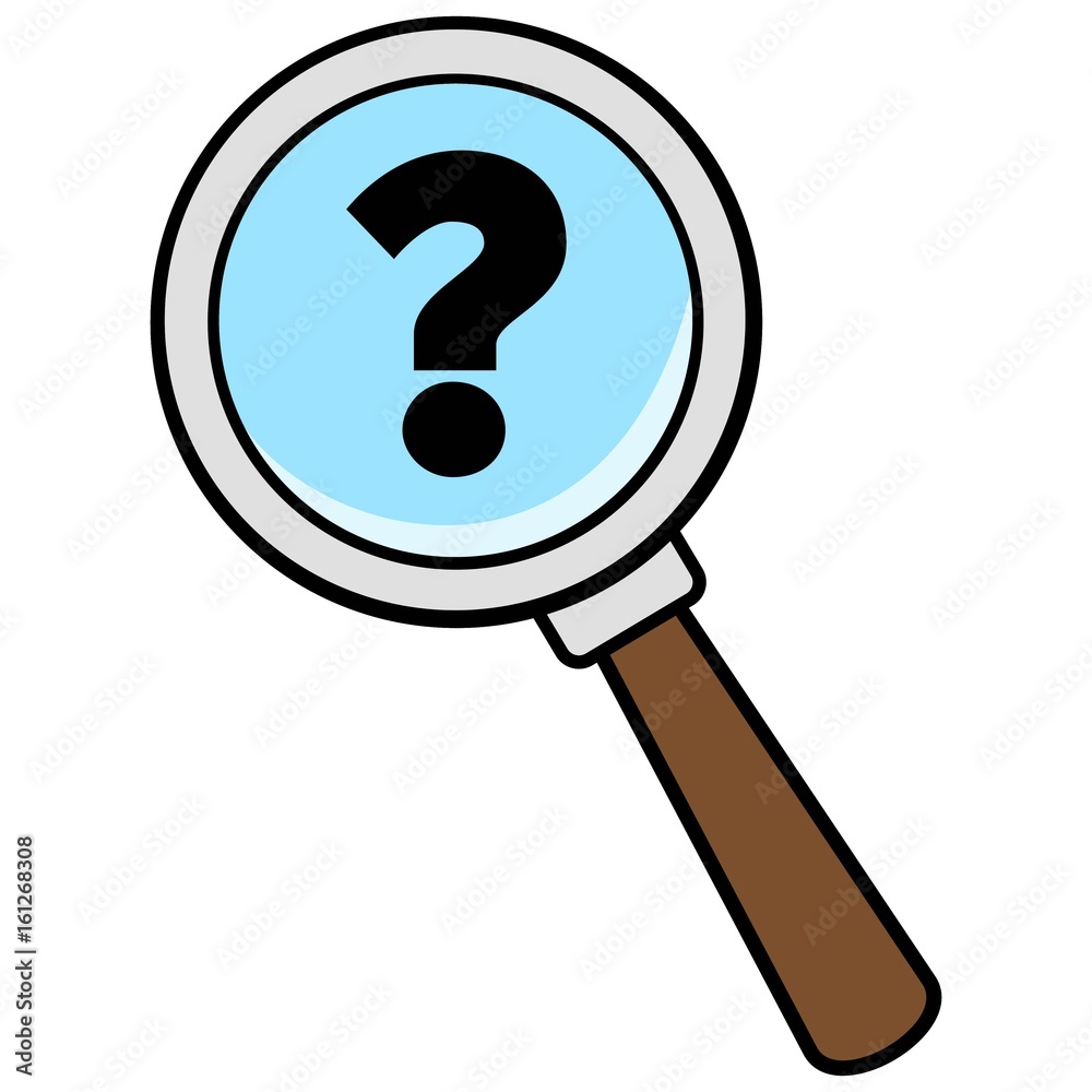 Magnifying Glass with Question Mark Magnifying Glass with Question Mark