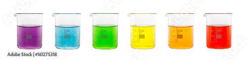 solution sample in glass beaker