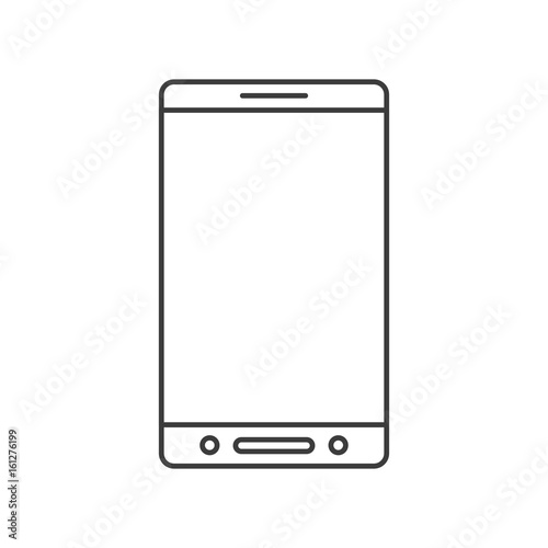 monochrome silhouette of smartphone icon vector illustration