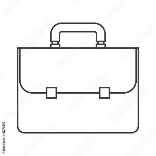 monochrome silhouette of executive briefcase vector illustration