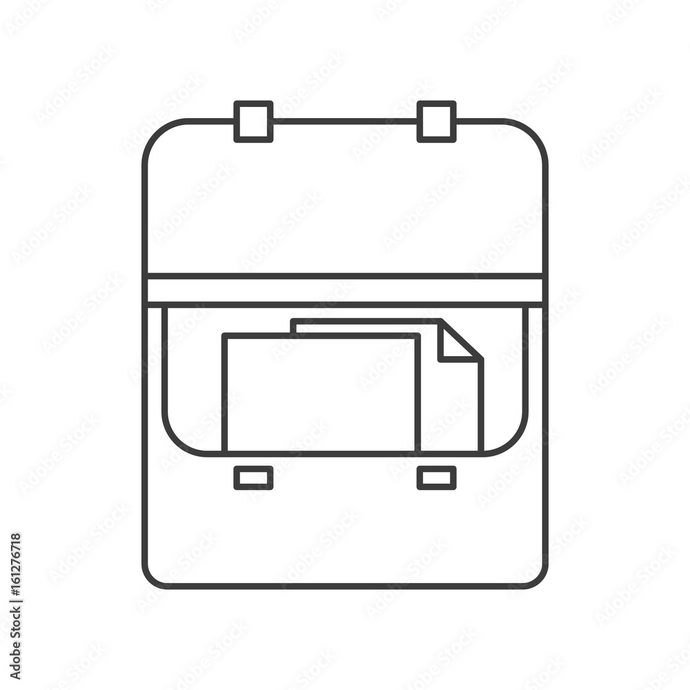 monochrome silhouette of opened executive briefcase with documents vector illustration monochrome silhouette of opened executive briefcase with documents vector illustration