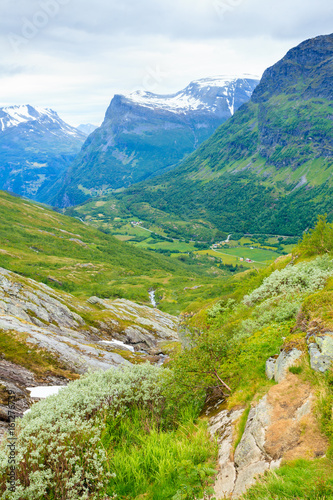Mountains summer landscape in Norway.