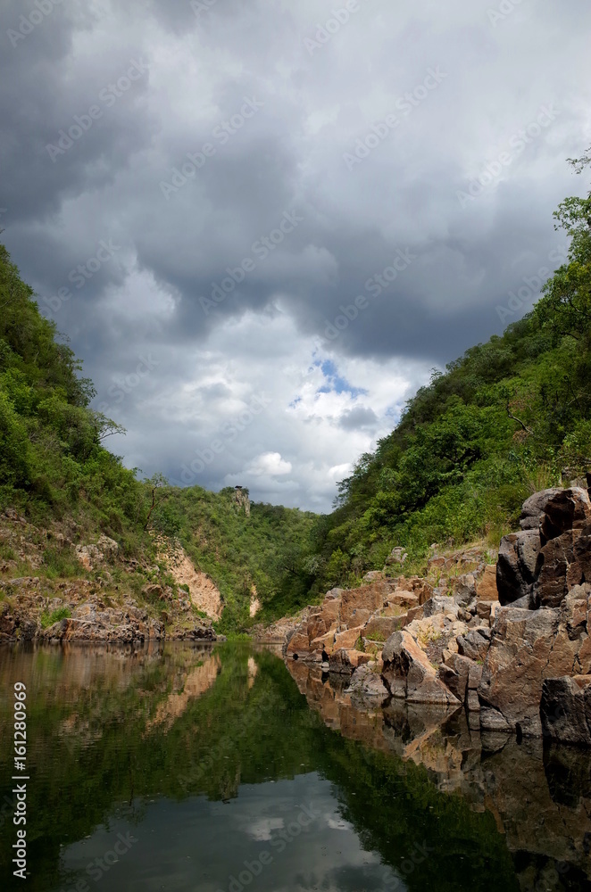 Somoto Canyon in the north of Nicaragua, a popular tourist destination for outdoor activities such as swimming, hiking and cliff jumping