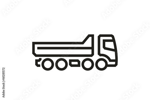 Vehice Icons: Tipper Truck 2. Vector.
