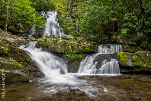 summer scenic  cascading water