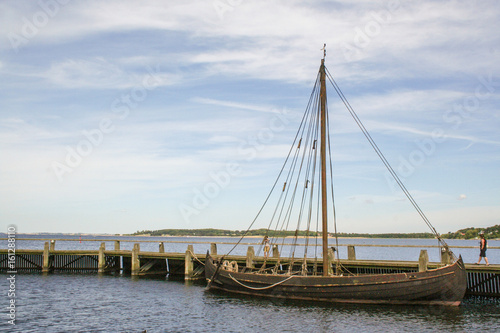 viking ships in the fjiord of Roskilde photo