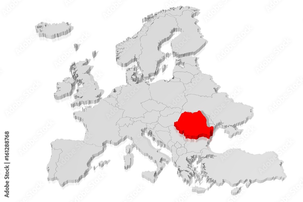 3D map - Romania