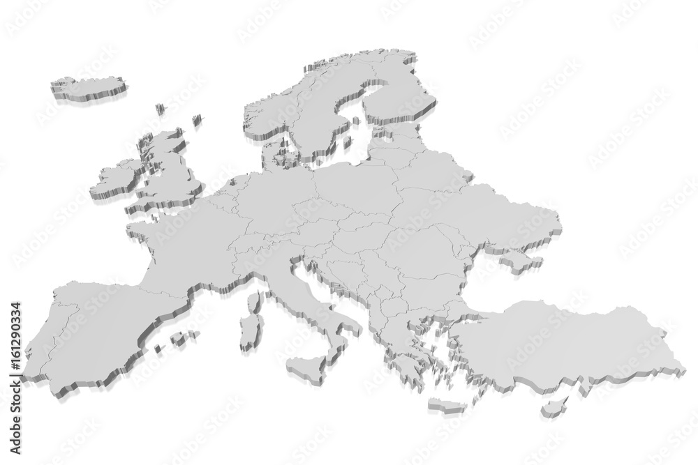 3D map of Europe