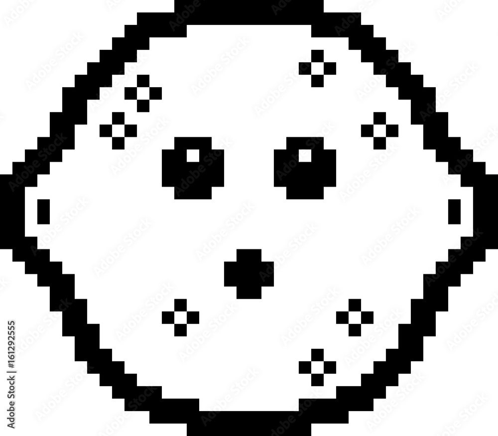 Fototapeta premium Surprised 8-Bit Cartoon Lemon