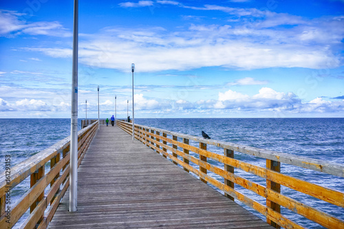 The pier on the shoreline of Zelenogradsk in Kaliningradskay region of Russia © vvicca